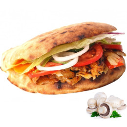 Лепешка с грибами